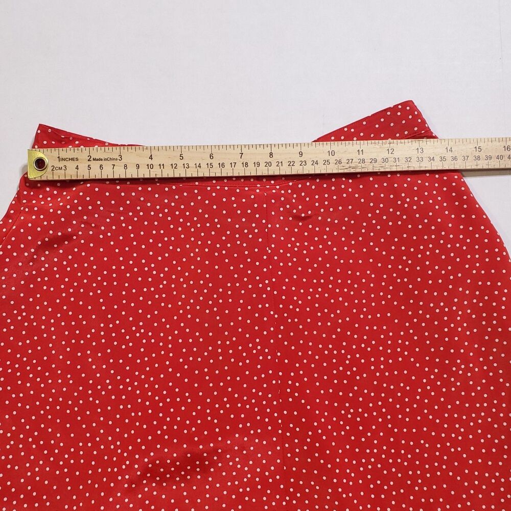 80s 70s Vintage Polka-Dot Lace Shawl Collar Skirt Set 2 Piece - Picture 12 of 15